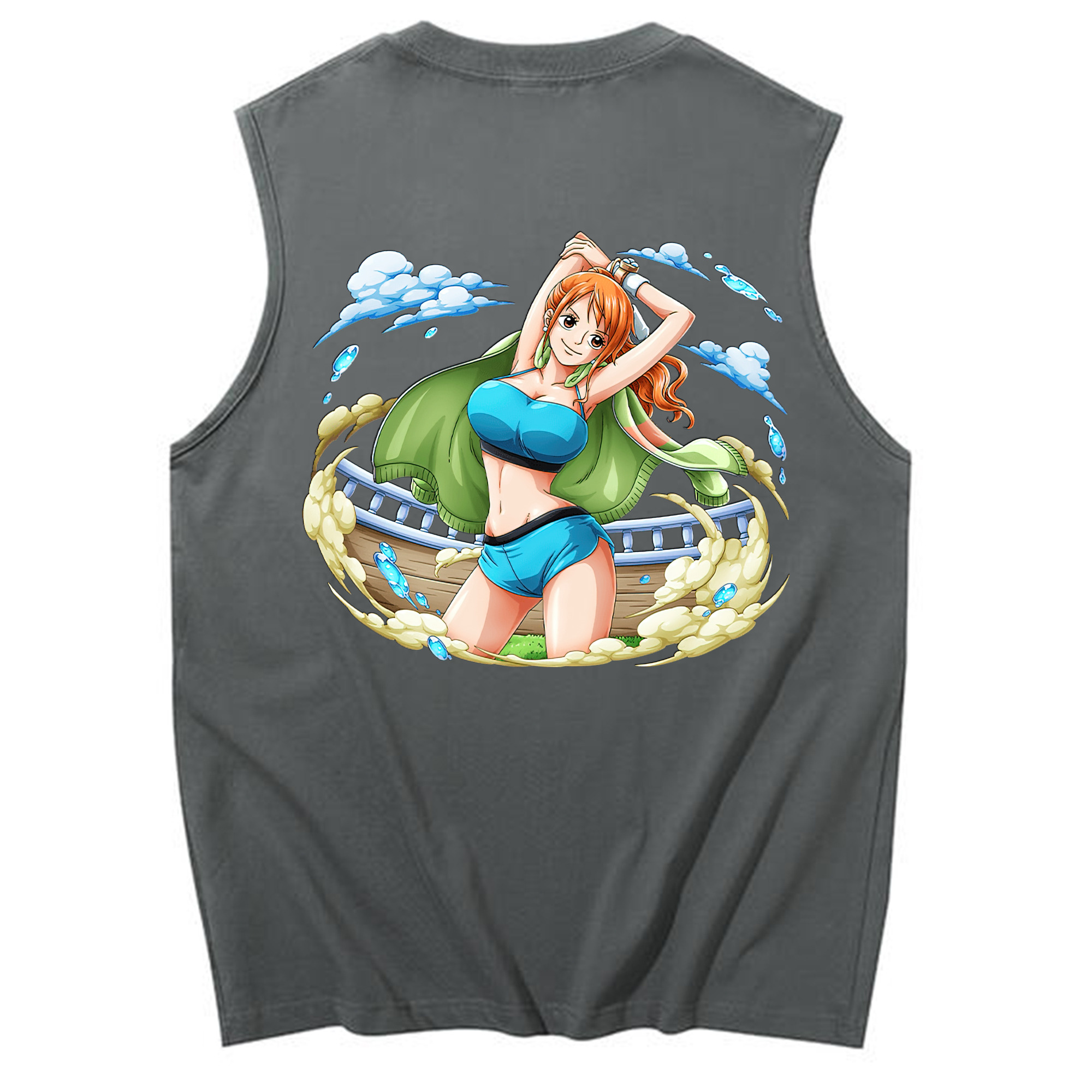 ワンピース ナミ ONE PIECE Nami コットン100％タンクトップ（背面プリント）